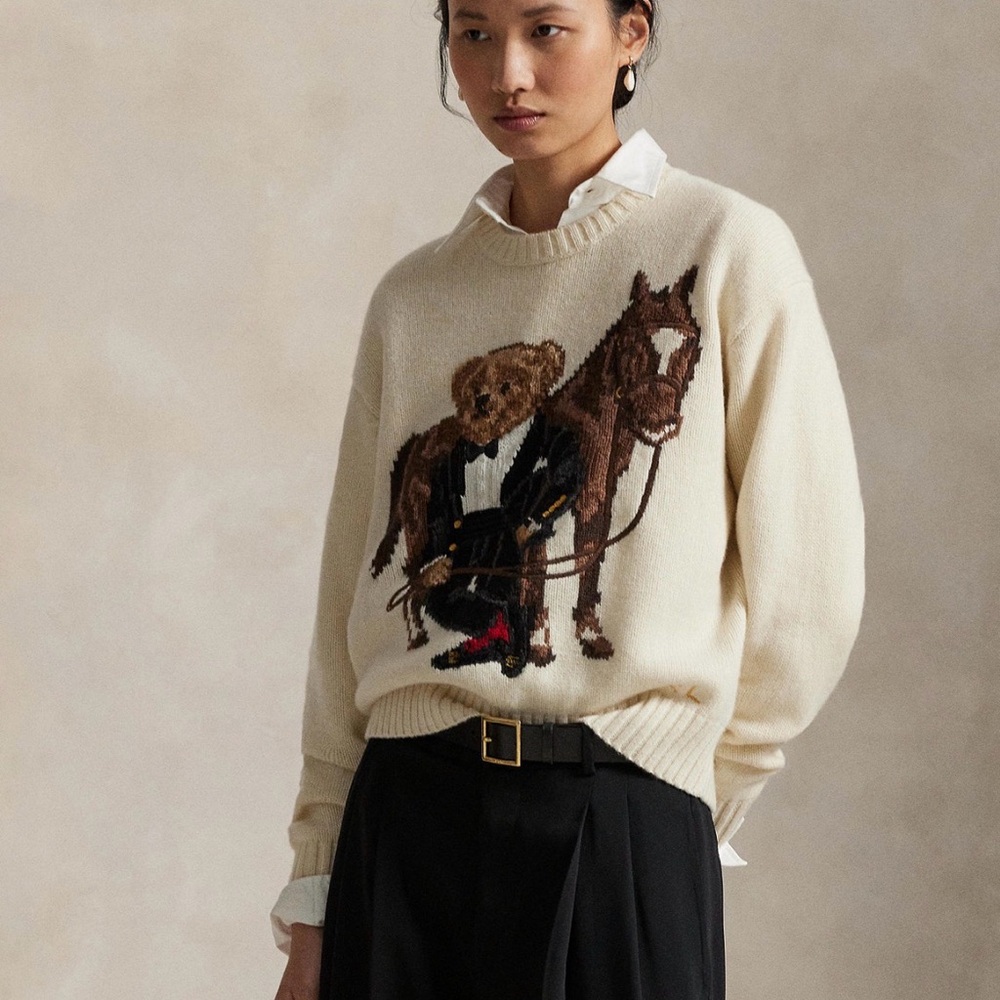 Women's Bear Horse Crewneck Sweater